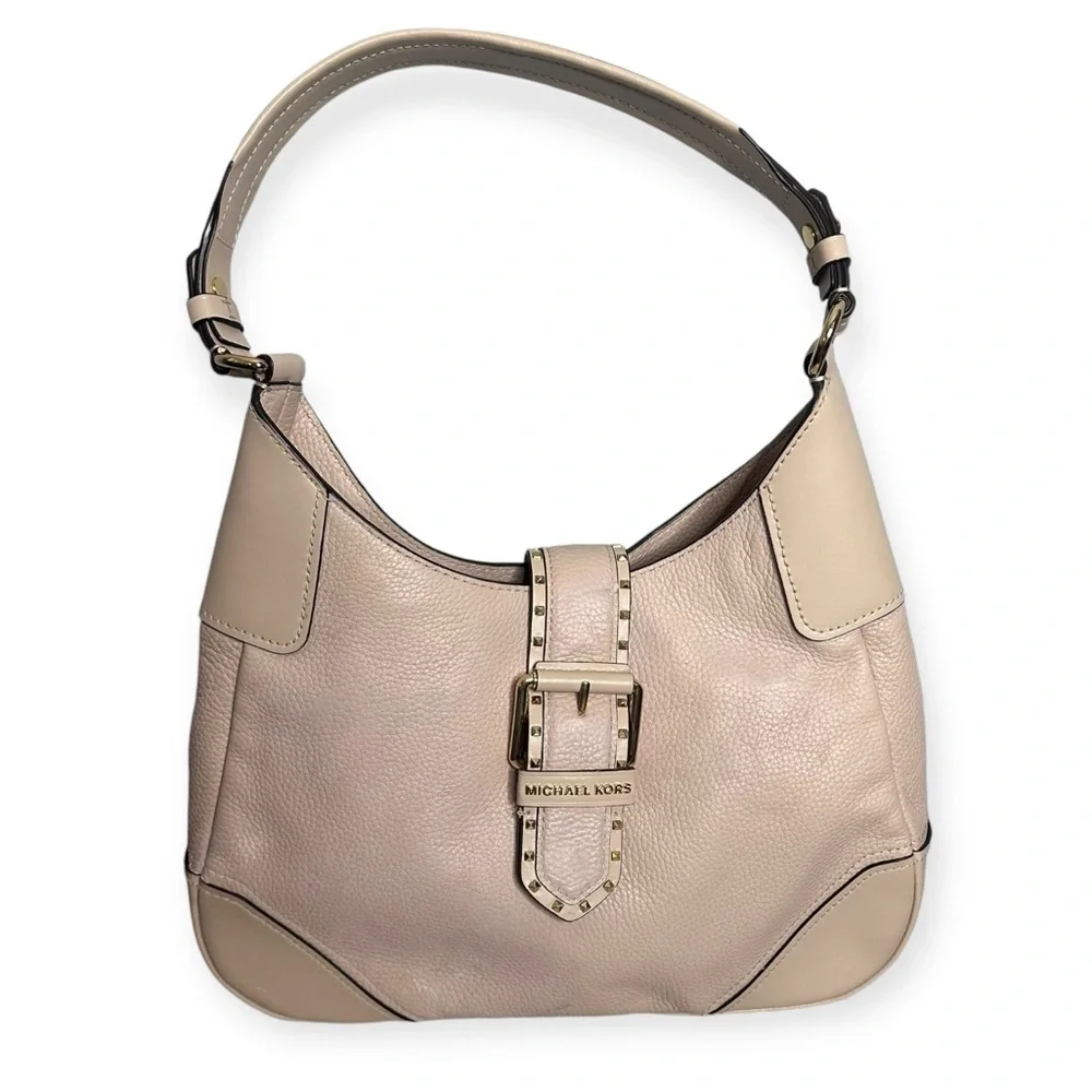 MICHAEL KORS Leather Shoulder Bag in Soft Pink